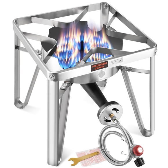 Estufa individual de acero inoxidable con quemador de propano ARC de 200,000 BTU