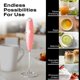 thumbnail image 3 of Dispositivo eléctrico portátil Milk Frother Bean Envy con soporte, color rosa, 3 of 9