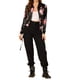 thumbnail image 2 of CHAQUETA BOMBER DE MUJER INSPIRE CHIC AJUSTE DELGADO CHAQUETA LIGERA CON CREMALLERA NEGRA ROSA M, 2 of 8
