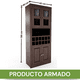 thumbnail image 2 of Vitrina Bar Berlin Madera Vidrio 4 puertas color Chocolate, 2 of 3