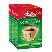 Filtros De Café Melitta #4 Cone Unbleached Brown, Paquete De 300
