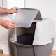 thumbnail image 4 of Caja de arena para gatos IRIS USA Jumbo cerrada con solapa y pala, color gris, 4 of 6