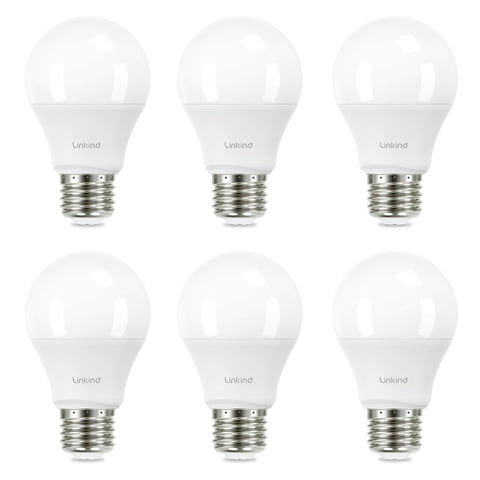 Bombilla Led Linkind A19, 9 W, 2700 K, Color Blanco Suave, 800 Lm, Paquete De 6