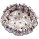 thumbnail image 5 of Fluffy Pet Dog Cat Bed Mat Suministros Cálidos Ajustables Cojín Estampado De Pata Marrón, 5 of 5