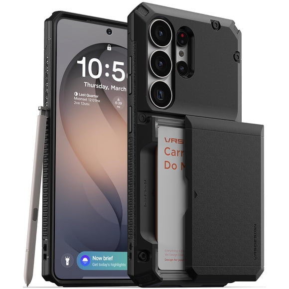 Funda tipo cartera VRS DESIGN para Samsung Galaxy S26 Ultra negro mate