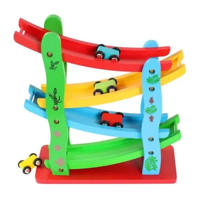 Genérico - Pista Auto En Bajada Madera Multicolor