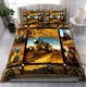 thumbnail image 1 of Steam Train Quilt Duvet Cover Set Queen Double Home Textiles3-Piece Bedding Set, 1 of 5