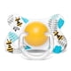 thumbnail image 1 of Chupete Fusión Blanco Abeja Con Tetina Fisiológica De Látex 4/18 Meses, 1 of 3