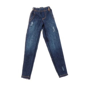 Magideal - 1/12 Escala Mujer Figura Jeans Figura Muñeca Pantalones Disfraz Muñeca Decoración Accesorios Moda Hecha A Mano Para 6 Pulgadas Accesorios De Figuras Agujero Azul