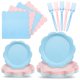thumbnail image 1 of Juego de vajilla Houuqe Baby Gender Reveal Party 96 piezas, 1 of 6