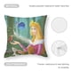 thumbnail image 5 of Bella Durmiente Aurora Princesa Fundas de almohada de terciopelo con tema, regalos de funda de almohada, decoración para el hogar, cojín de lanzar, regalo de cumpleaños para fans y parejas.66*66cm., 5 of 6
