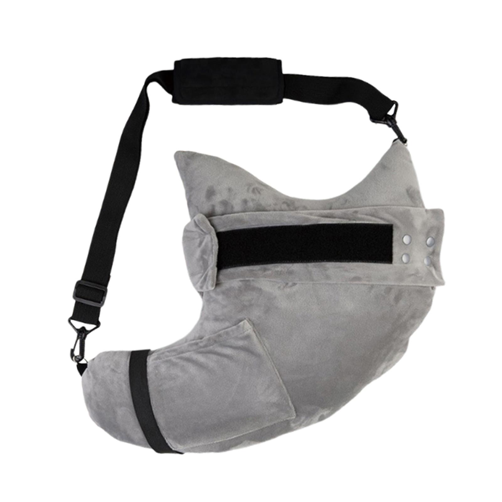 Ioensy - Almohada De Hombro Transpirable Con Bolsillo Para Sentarse, Dormir Y Estar En Casa