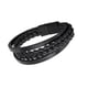 thumbnail image 2 of Punk Trenzado PU Cuero Pulsera Casual Gótico étnico Apilable Para Hombres Negro, 2 of 5