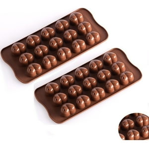 Genérico - 2 Moldes Para Chocolates Moldes Chocolates Corazon Silicona