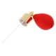 thumbnail image 2 of Bomba Atomizadora De Pulverización De Botella De Perfume De Vidrio Recargable Vintage Con Tubo - Rojo, 2 of 3