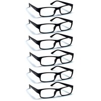 Paquete De 6 Gafas De Lectura Boost Eyewear Negras +1,00 Para Hombres/Mujeres