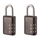 thumbnail image 1 of Candado combinado Master Lock 647EC2 negro, paquete de 2, 1 of 2