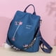 thumbnail image 3 of Casual Oxford Cloth Backpack Flower Embroidered Shoulder School Book Bags Women Daily Travel Anti-theft Bagpack Vintage Rucksack, 3 of 3