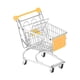 thumbnail image 3 of Mini carrito de compras, organizador de escritorio, adorno decorativo, divertido material de oficina, mini juguete de almacenamiento de supermercado, amarillo, 3 of 5