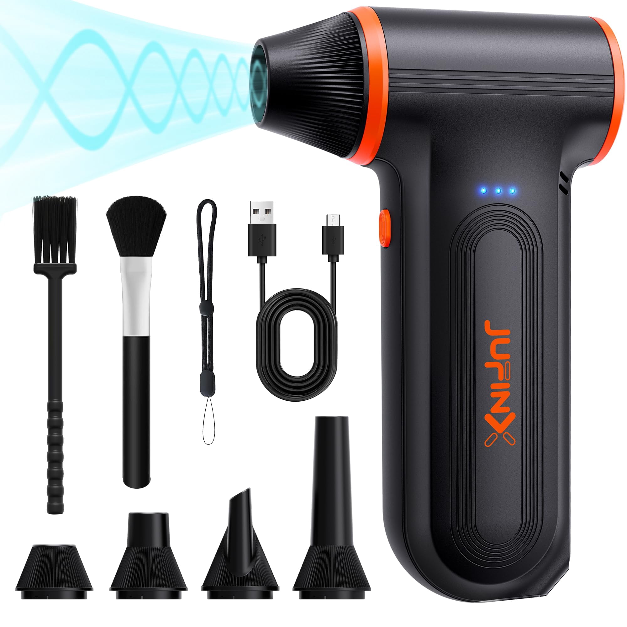 Soplador De Aire Jufinx X117 150000 Rpm, Recargable, 3 Velocidades