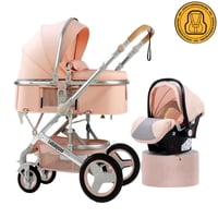 Coche Travel System Con Accesorios Rosado Lubabycas