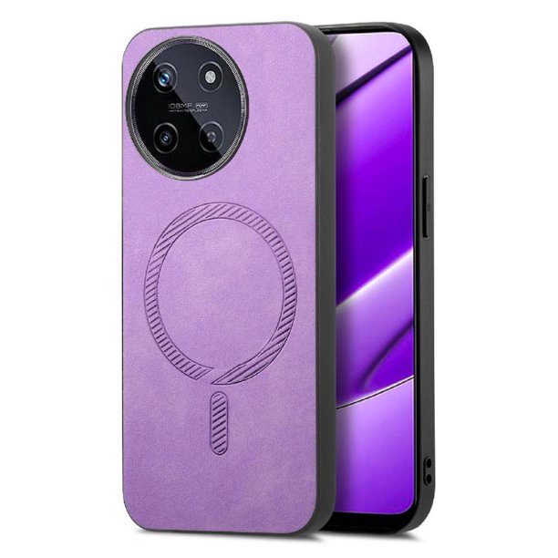 Magnetic Slim Case for Realme 11 4G with Camera Guard & Anti-Scratch Back Purple