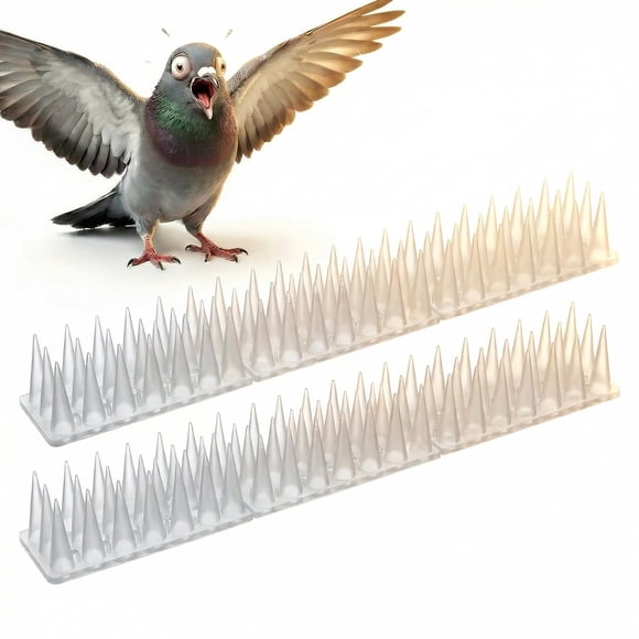 Pinchos anti-pájaros KraAra 20 unidades 6 m blanco de plástico