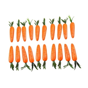 Magideal - 20 Piezas De Mini Adornos De Zanahorias Artificiales De Pascua, Centro De Mesa De Zanahoria, Escritorio, Decoración De Zanahoria Falsa Realista Para E