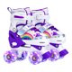 thumbnail image 1 of Patines 4 Ruedas Led Ajustable Para Niñas Arcoiris Morado, 1 of 8