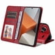thumbnail image 4 of Funda Billetera para Xiaomi Redmi Note 13 Pro Plus 5G con Porta Tarjetas y Soporte Ajustable Rojo, 4 of 5