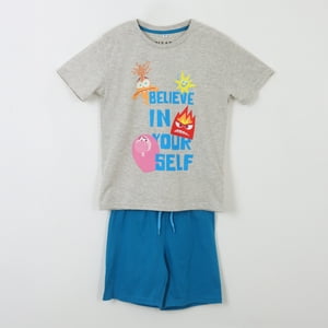 Pijama Manga Corta Niño Gris Intensamente Pixar Disney