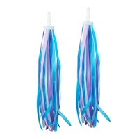 Magideal - Serpentinas De Bicicleta Para Niños, Serpentinas De Manillar De Bicicleta, Empuñaduras De Bicicleta Para Niños Y Niñas, Borlas Para Decoración De Cicl Azul Blanco Púrpura