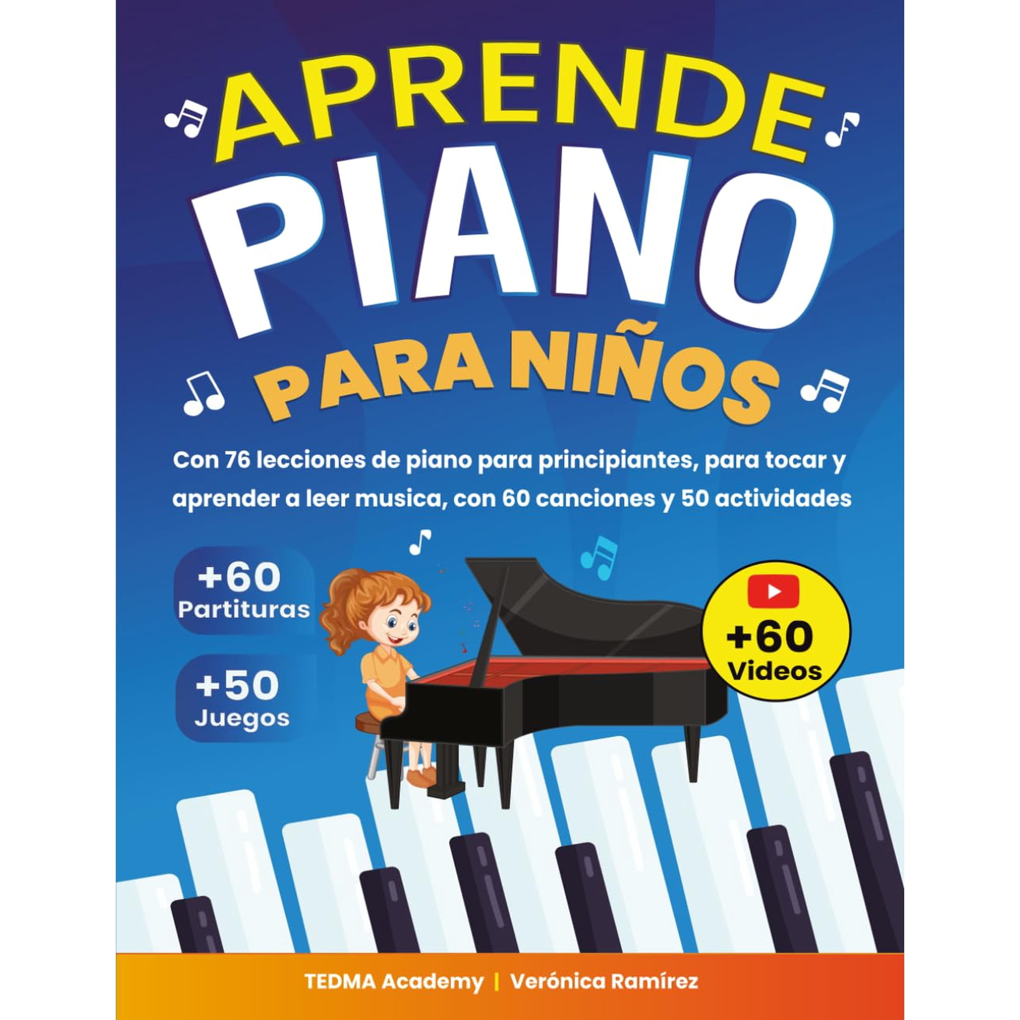 Libro De Aprendizaje De Piano Majosta 76 Lecciones 60 Canciones Para Niños