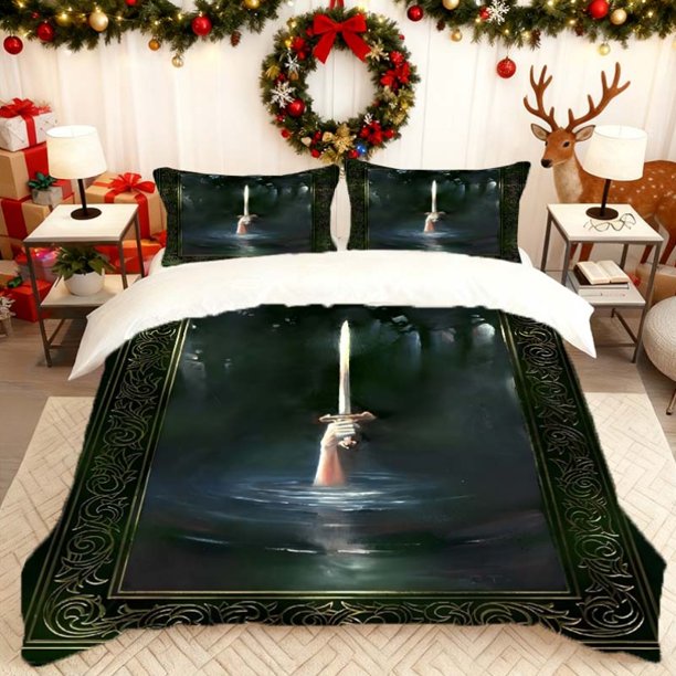 Holy Sword Out of Water Printed Quilt Cover Set Theme Bedding Quilt Cover Pillowcase Set Soft Comfortable Suitable for Home And Bed