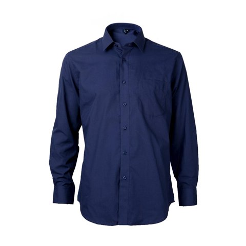 Jayson - Camisa Trevira Ml Comfort Azul Marino 37