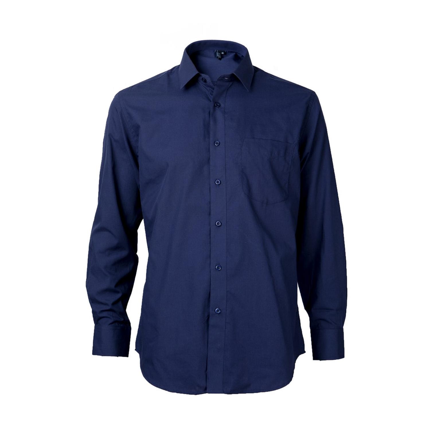 Jayson - Camisa Trevira Ml Comfort Azul Marino 37