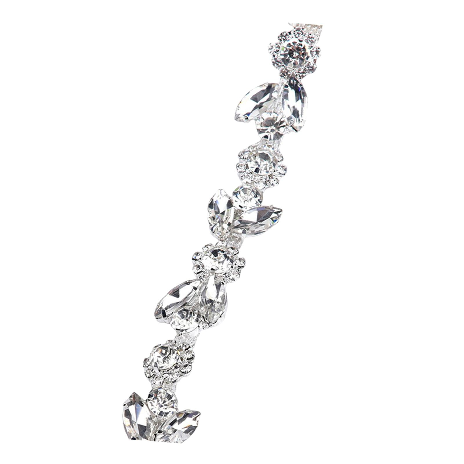 Bothyi - Adorno De Diamantes De Imitación Cadena De Boda Decorativa Blanca