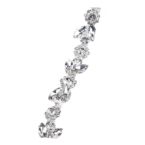 Bothyi - Adorno De Diamantes De Imitación Cadena De Boda Decorativa Blanca