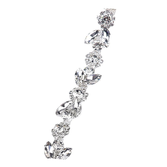 Adorno De Diamantes De Imitación Cadena De Boda Decorativa Blanca