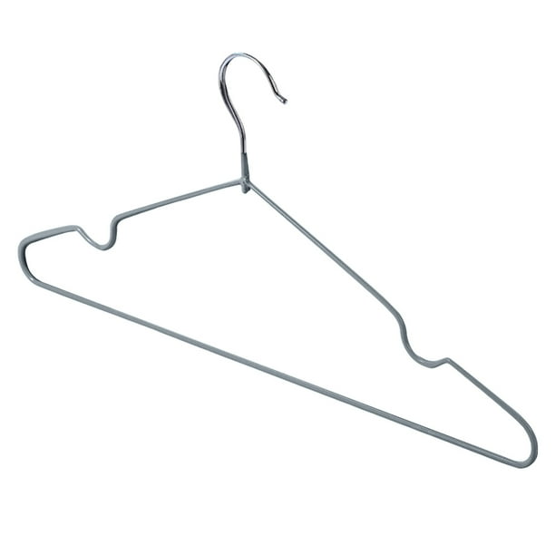 Percha para ropa de adulto, percha de ropa revestida de plástico, percha de ropa de metal antideslizante sin costuras, percha de ropa, 1 pieza