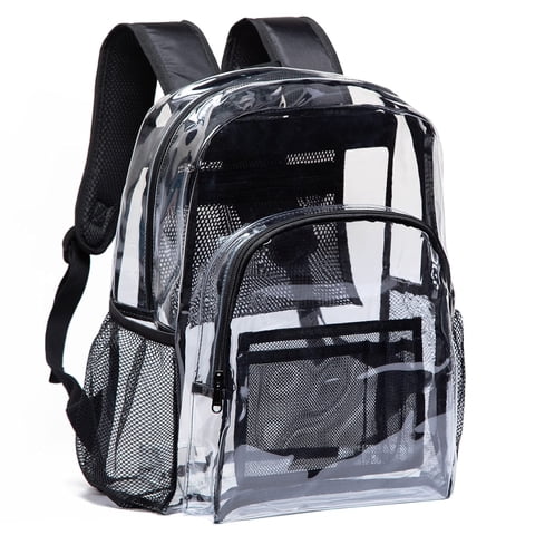 Mochila Transparente Vorspack Heavy Duty De Pvc Transparente Negro