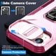 thumbnail image 5 of Funda Armada para iPhone 15 Plus con Tapa Deslizante y Soporte Magnético Giratorio Rosa, 5 of 5