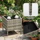 thumbnail image 2 of Juego de Muebles de Patio Garvee de 3 piezas gris/azul en ratán, 2 of 8