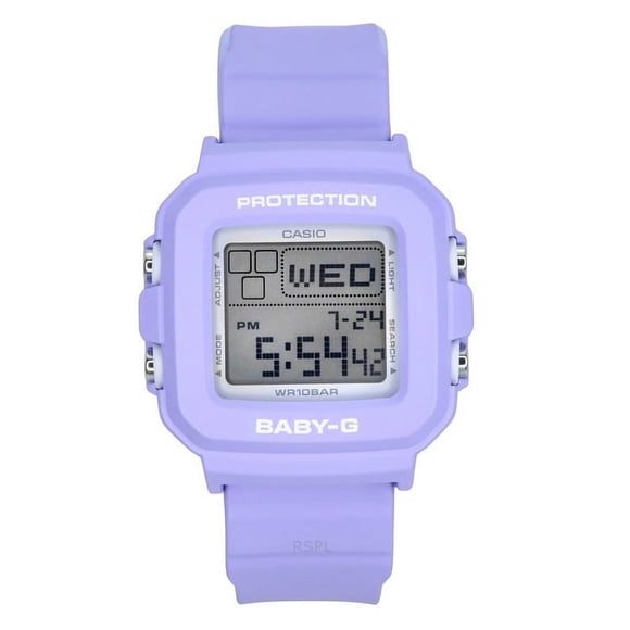 Reloj Baby-g Plus Digital 30 Aniversario Correa De Resina Morada Cuarzo 100m Para Mujer Con Soporte Especial Bgd-10k-6