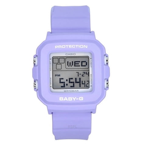 Casio - Reloj Baby-G Plus Digital 30 Aniversario Correa De Resina Morada Cuarzo 100M Para Mujer Con Soporte Especial Bgd-10K-6