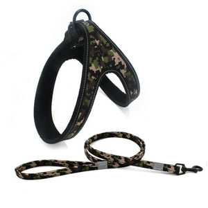 Genérico - Arnés Y Correa Reflectantes Mascota Perro Camuflaje Talla L