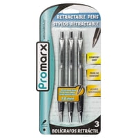 Bolígrafos Promarx Megabold Retráctiles 1,6 Mm 3 Negros