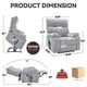 thumbnail image 2 of Grey Heat Massage Dual Motor Infinite Position Up to 350 LBS Large Electric Power Lift Recliners with Hidden Cup Holders, Power-Remote, Medium-firm and Heavy Duty, 2 of 3