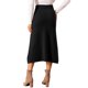 thumbnail image 3 of Falda de suéter de mujer de cintura alta de punto acanalado A-Line Midi para ocasiones elegantes y casuales S Negro, 3 of 6