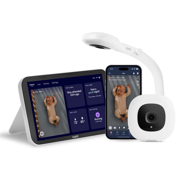 Monitor inteligente para bebés Nanit con soporte de suelo y pantalla de 8 pulgadas